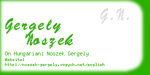 gergely noszek business card